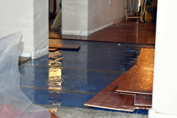 Professional Water Damage Restoration technician working in Hobart, OK